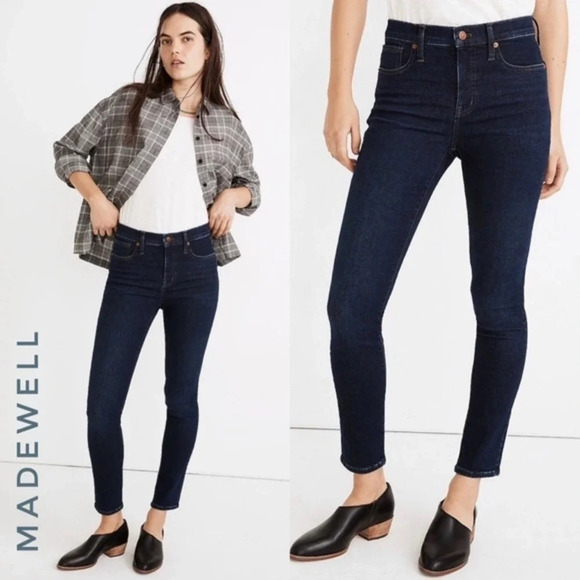 Madewell 9" Mid-Rise Skinny Jeans in Orland Wash Tencel Denim Edition Size 25 - Picture 1 of 9